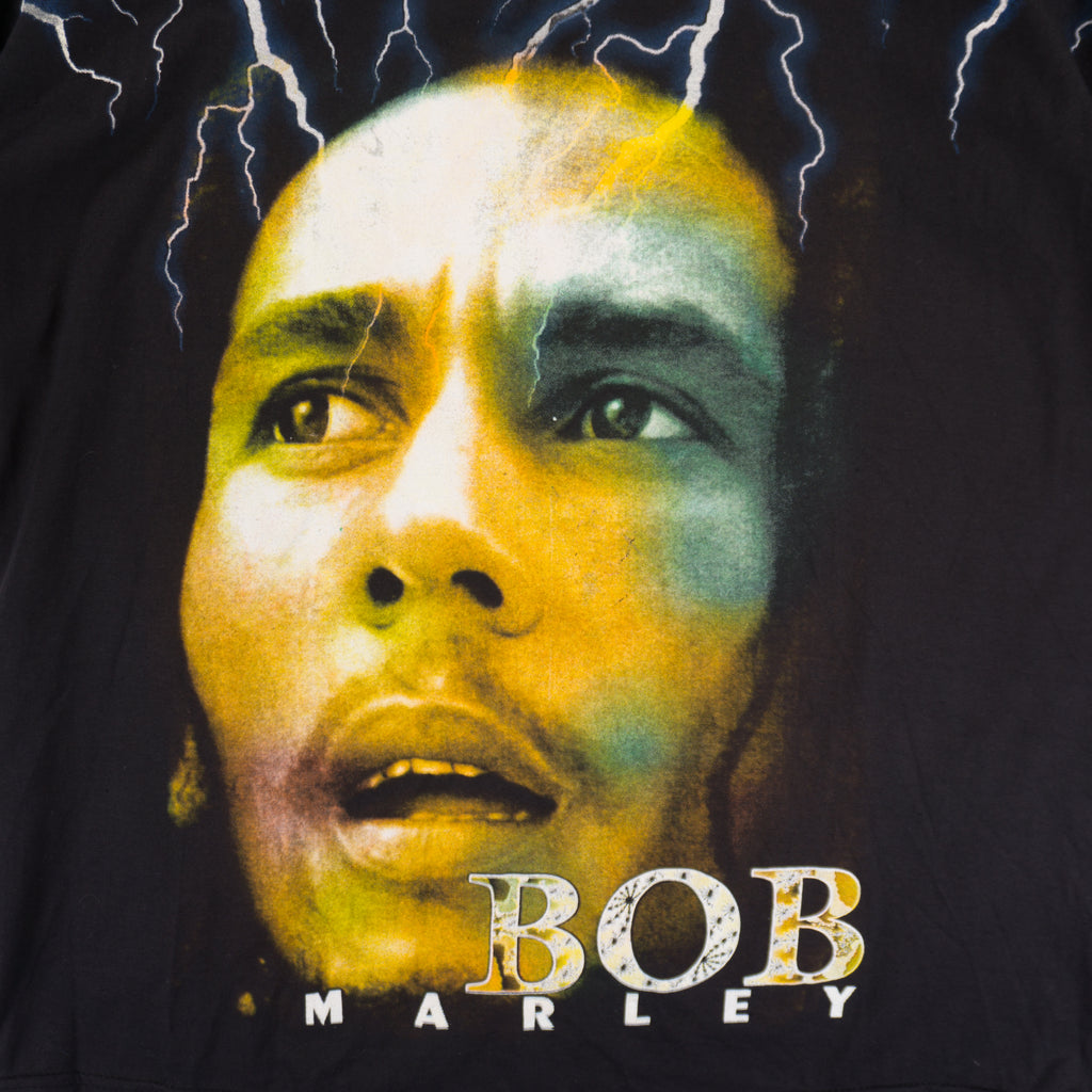 Pimpo X Bob Marley Винтидж 90-те Черна Тениска с Графика