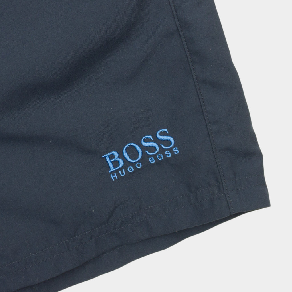 Hugo Boss Vintage Тъмно Сини Бански с Бродирано Лого