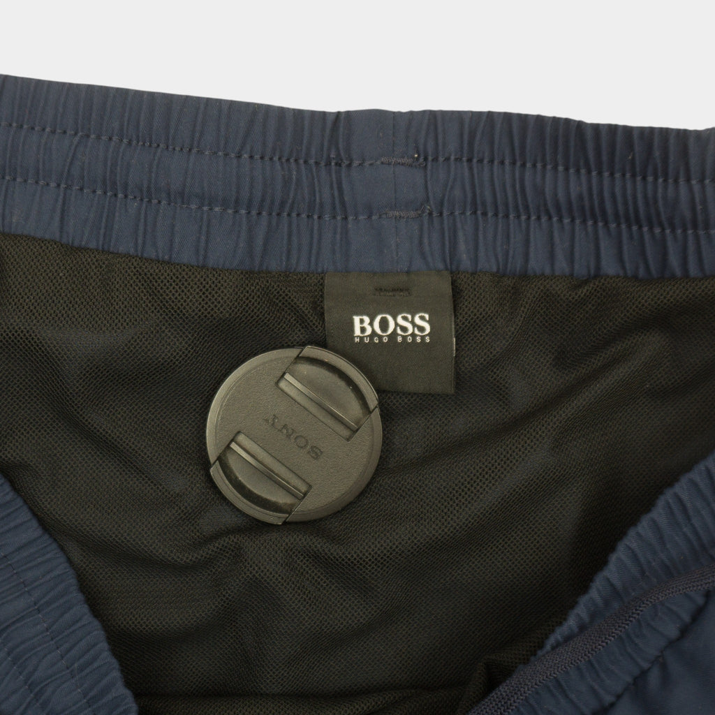 Hugo Boss Vintage Тъмно Сини Бански с Бродирано Лого