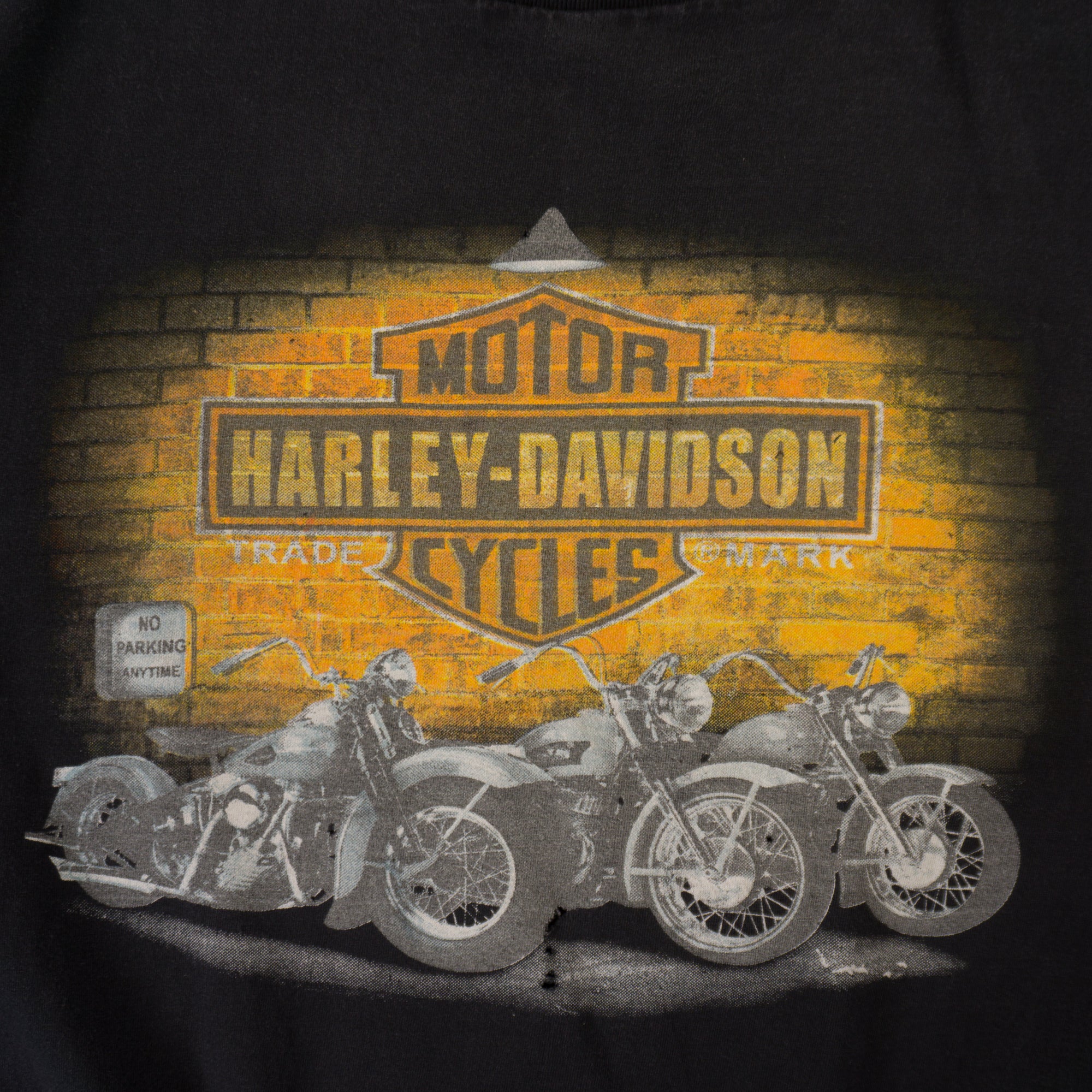 Harley-Davidson Винтидж 2000-те Черна Тениска с Графика