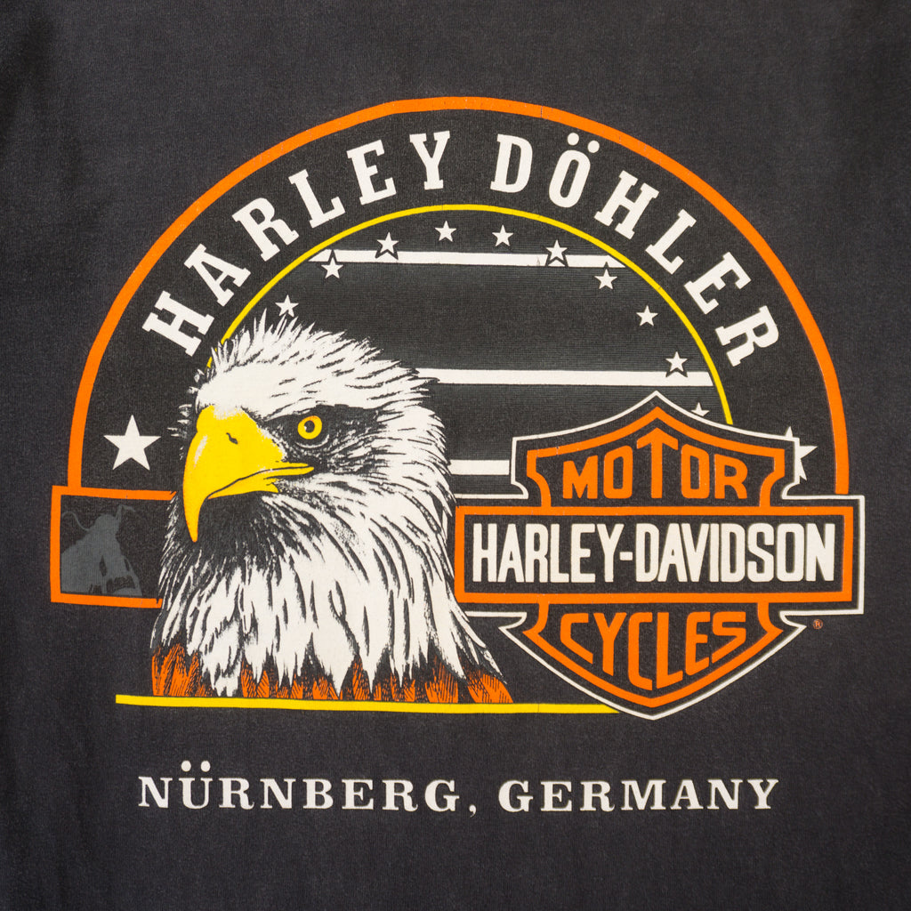 Harley-Davidson Винтидж 2000-те Сива Тениска с Графика