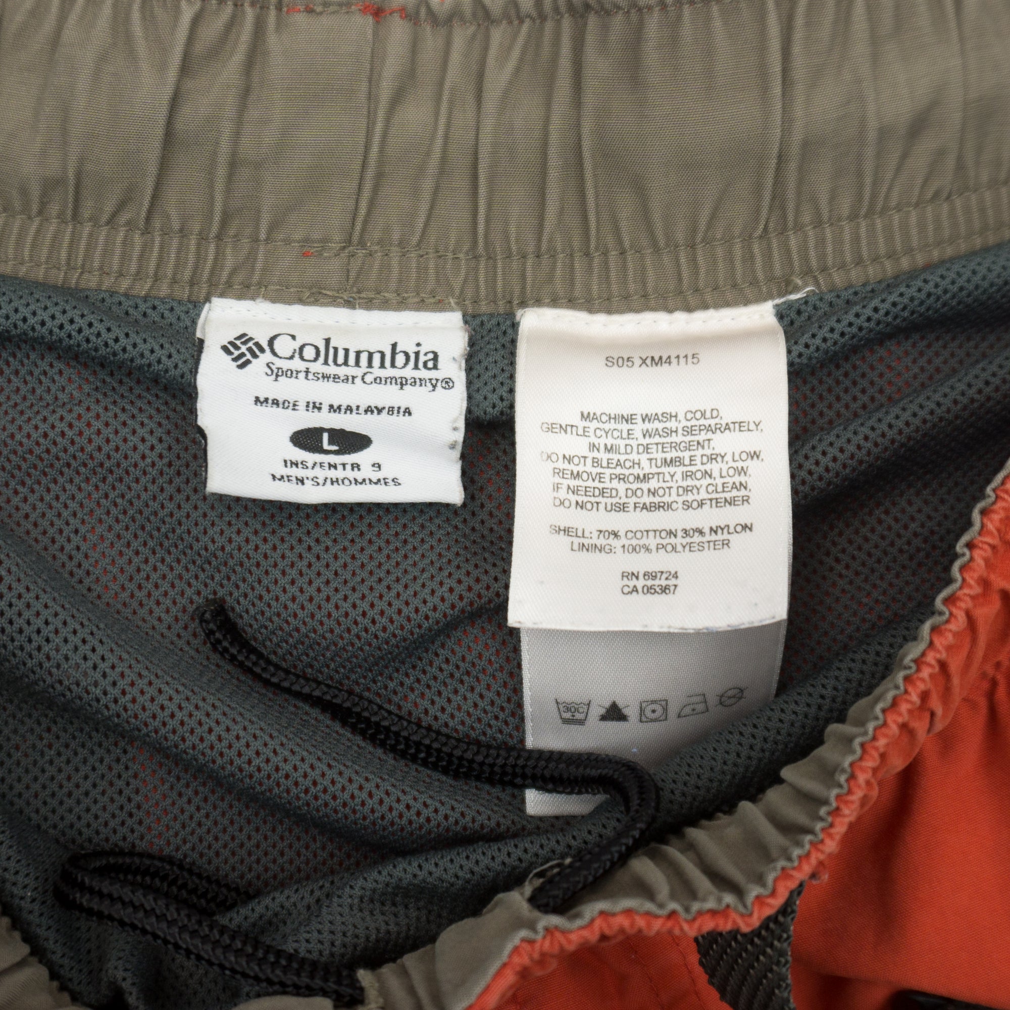 Columbia Оранжеви Карго Къси Панталони с Бродирано Лого