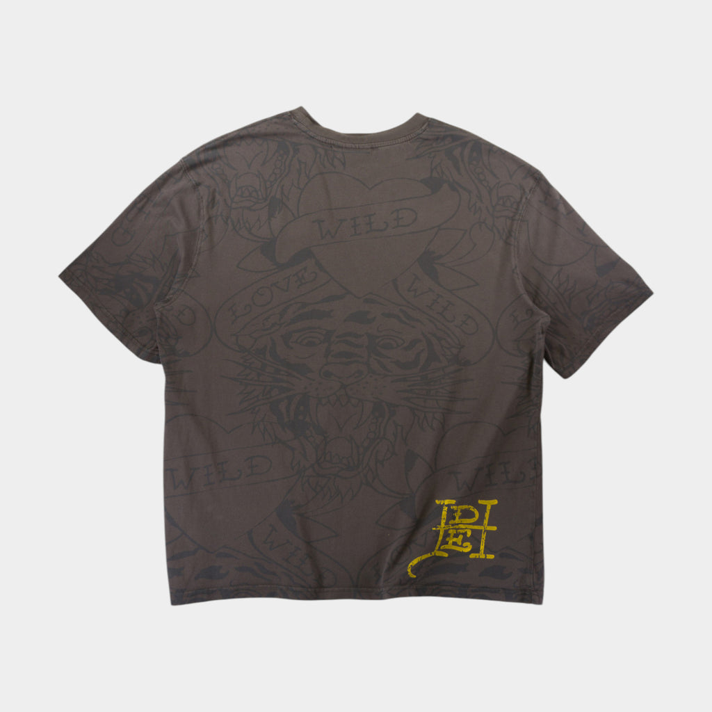 Ed Hardy X Urban Outfitters Сива Тениска с Графика