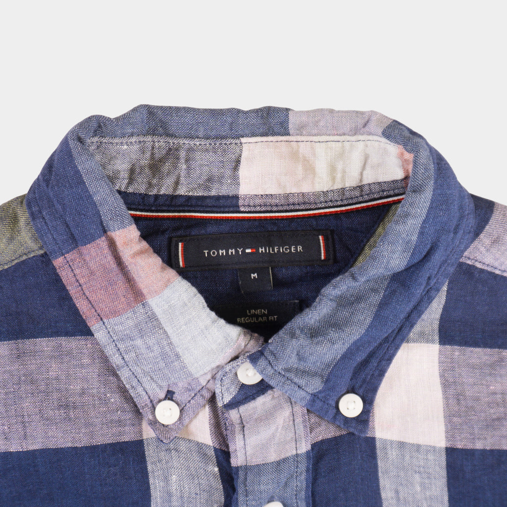 Tommy Hilfiger Цветна Карирана Ленена Риза