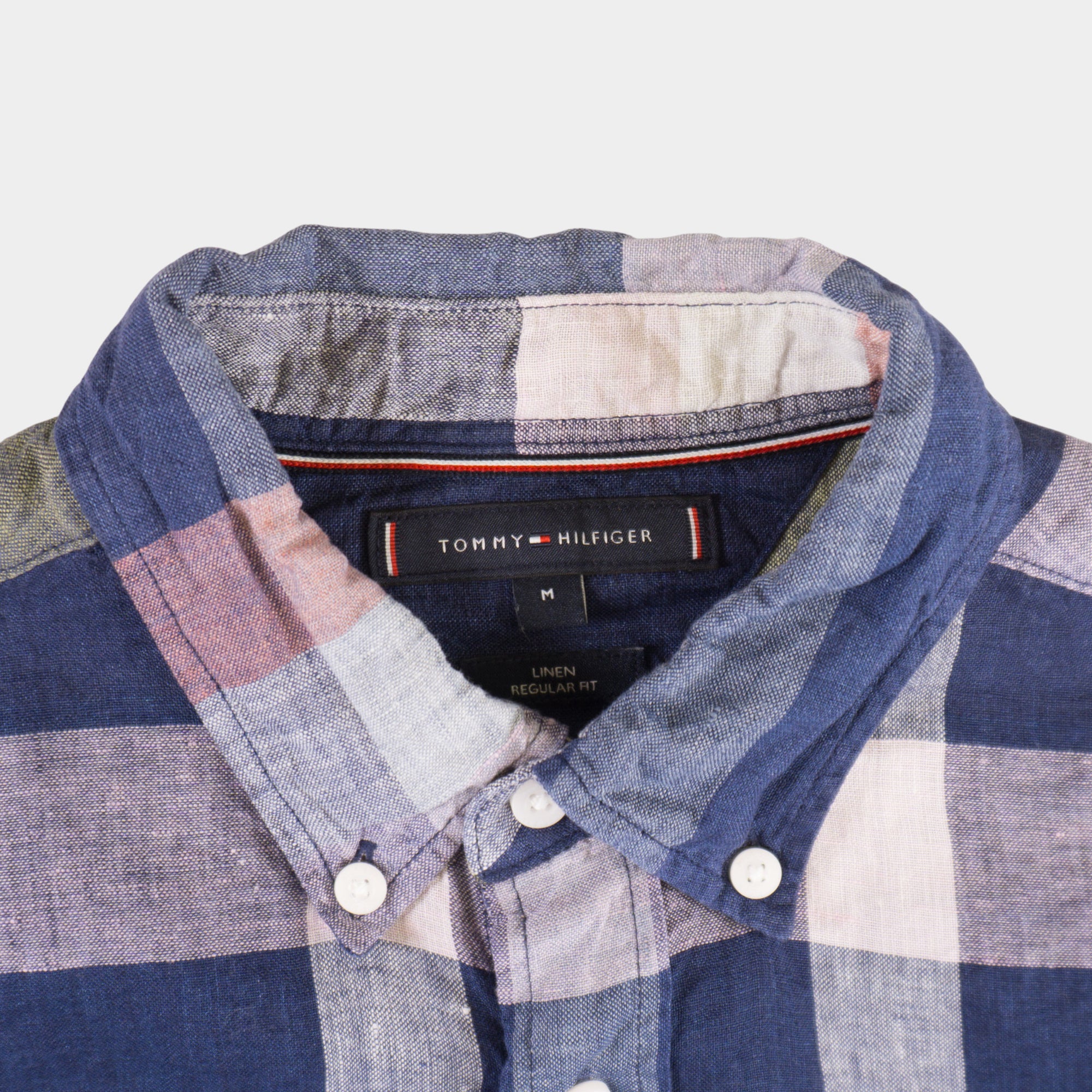 Tommy Hilfiger Цветна Карирана Ленена Риза