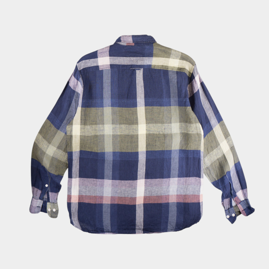 Tommy Hilfiger Цветна Карирана Ленена Риза