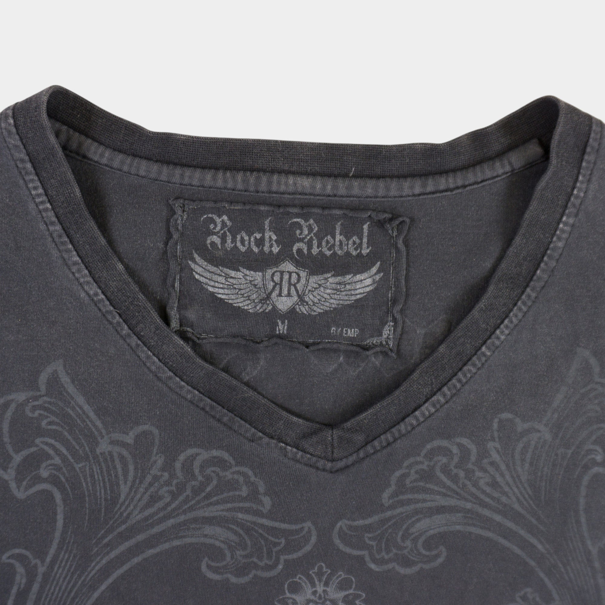 Rock Rebel Сива Тениска с Графика