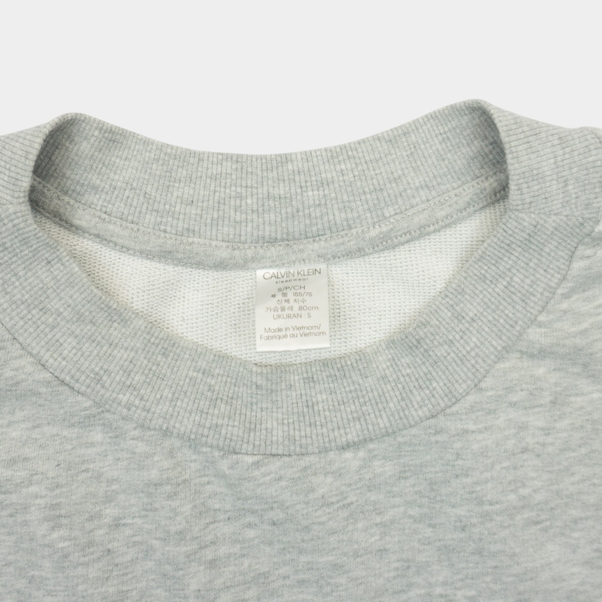 Calvin Klein Sleepwear Сива Блуза с Бродирано Лого