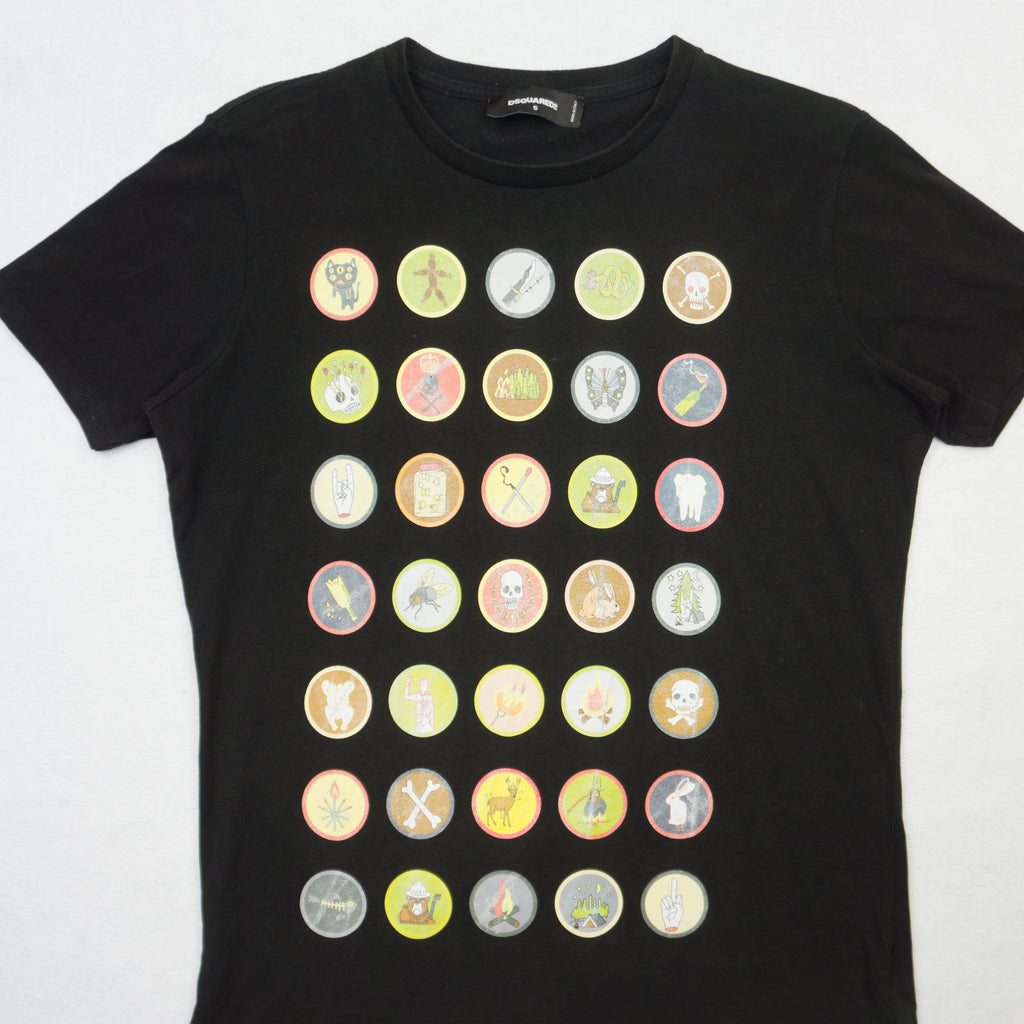 Dsquared2 Черна Тениска с Графика