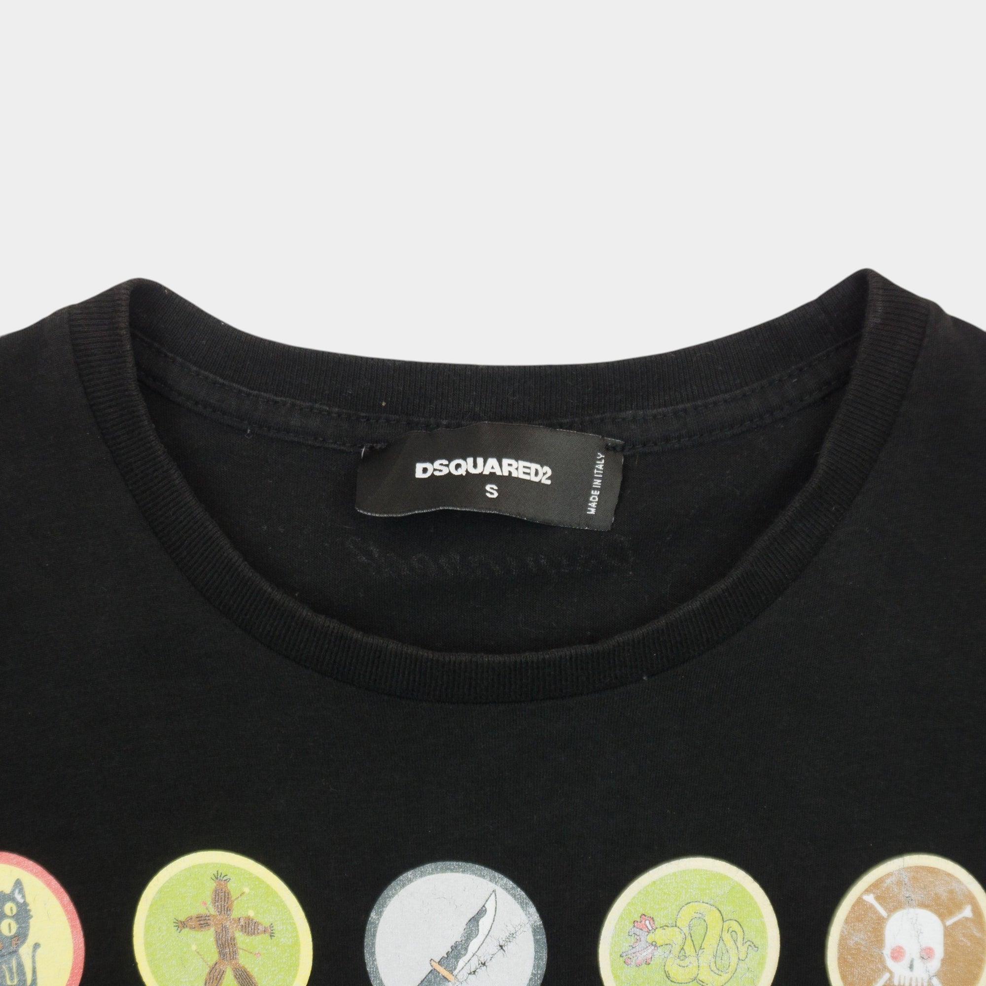 Dsquared2 Черна Тениска с Графика