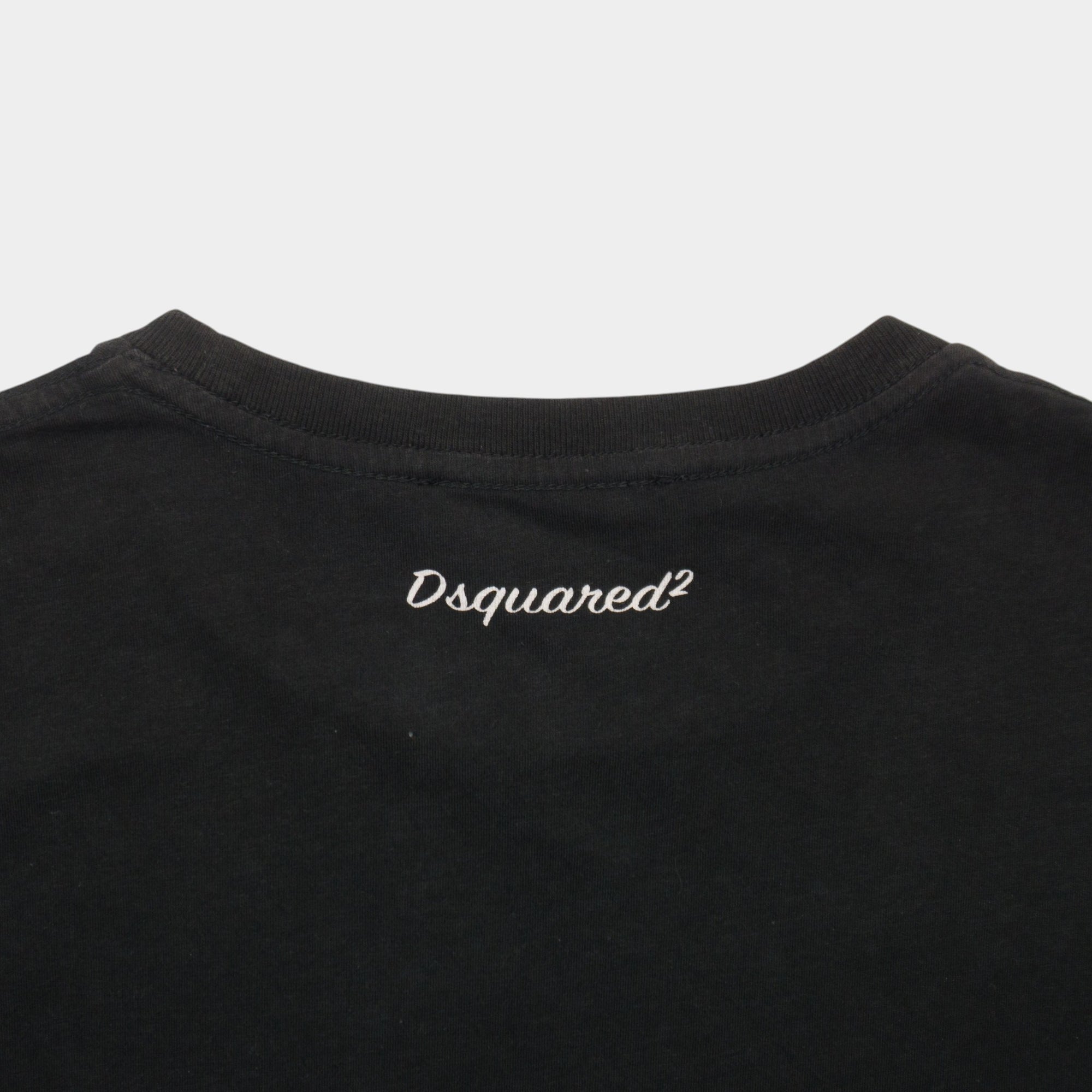 Dsquared2 Черна Тениска с Графика