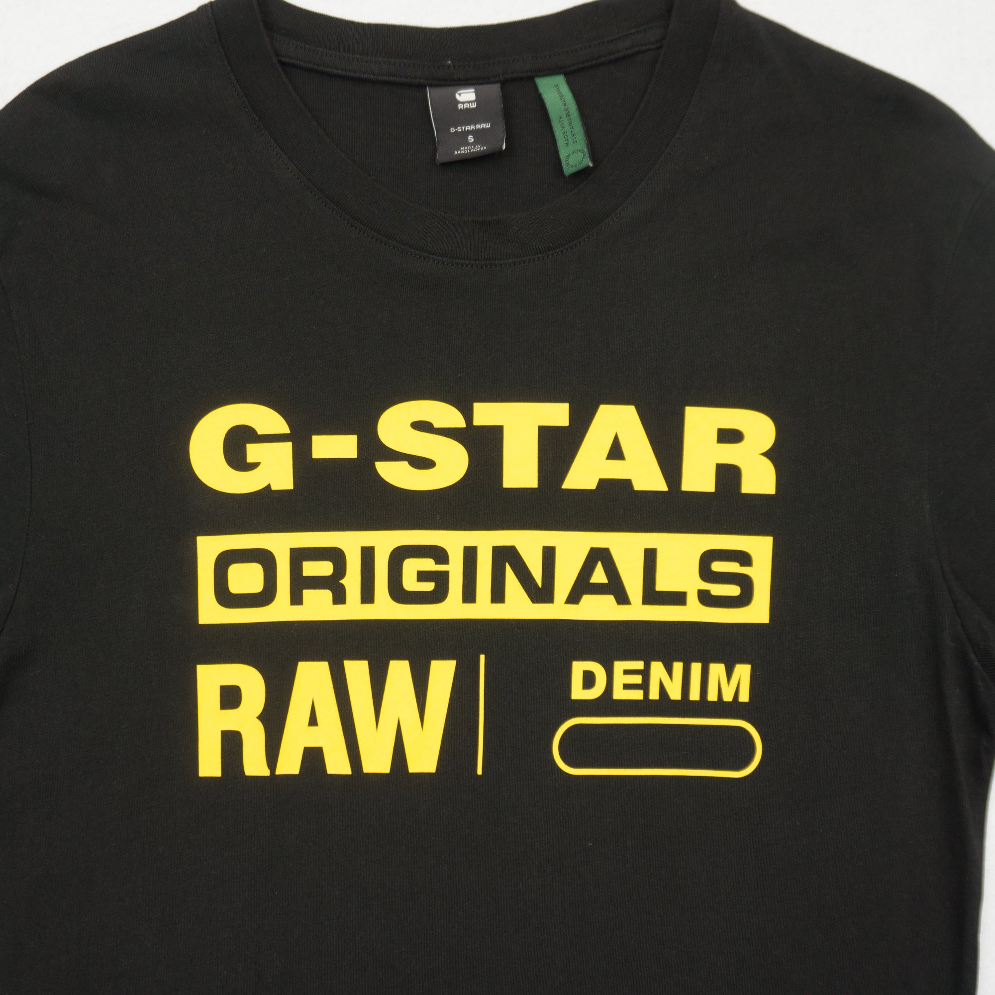 G-Star Raw Черна Тениска с Голямо Лого