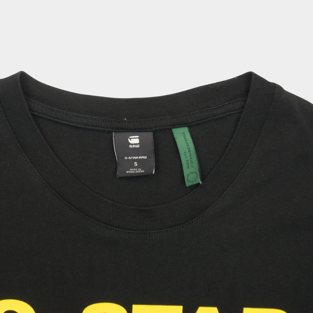 G-Star Raw Черна Тениска с Голямо Лого