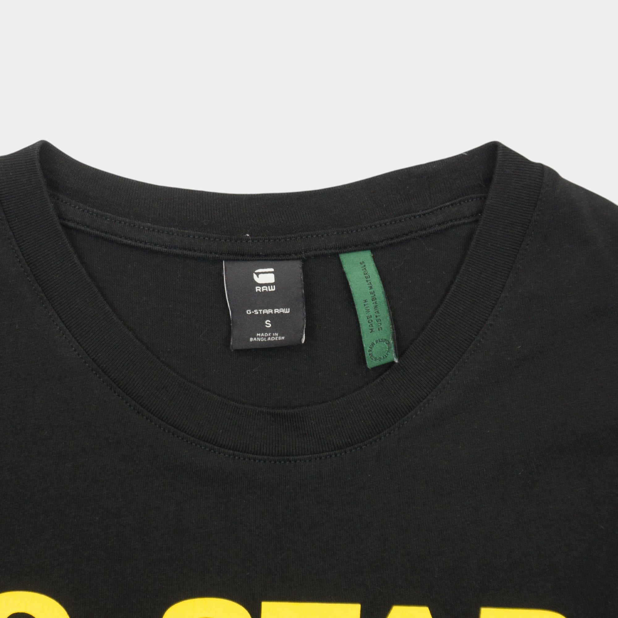 G-Star Raw Черна Тениска с Голямо Лого
