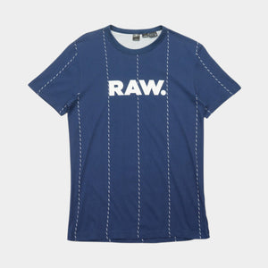 G-Star Raw Синя Тениска с Голямо Лого