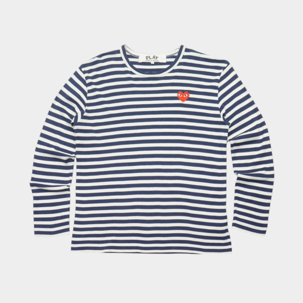 Comme Des Garcons PLAY Раирана Блуза с Бродирано Лого