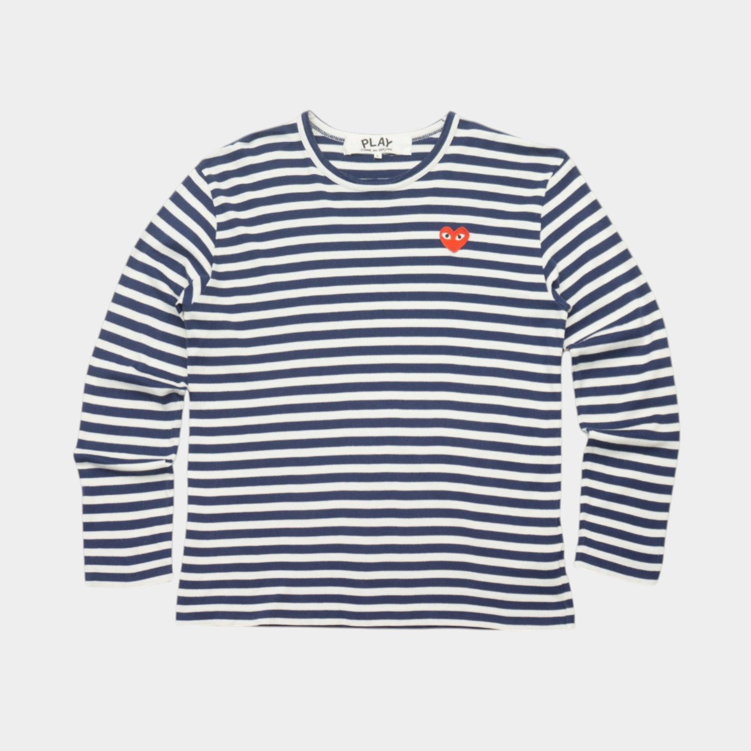 Comme Des Garcons PLAY Раирана Блуза с Бродирано Лого