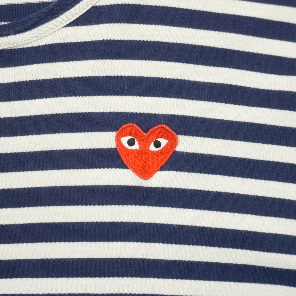 Comme Des Garcons PLAY Раирана Блуза с Бродирано Лого