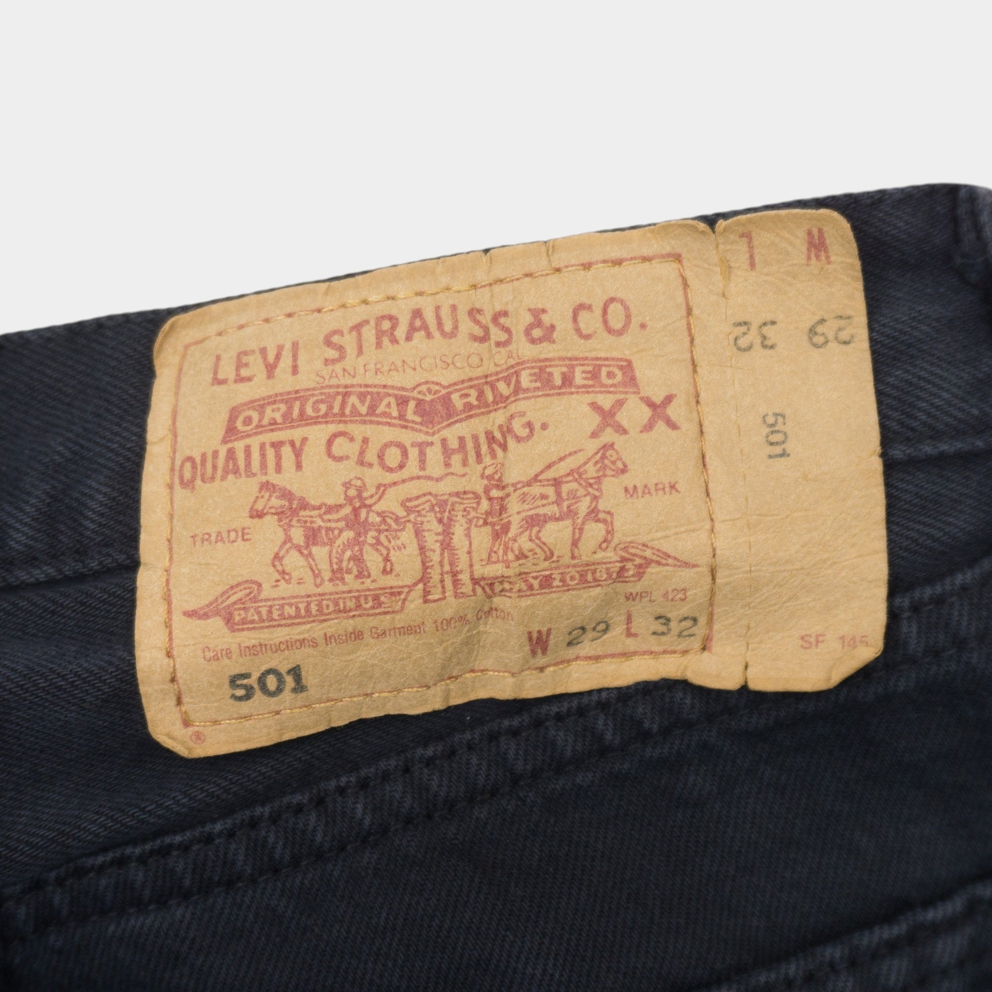 Levi's 501 Vintage Черни Дънки