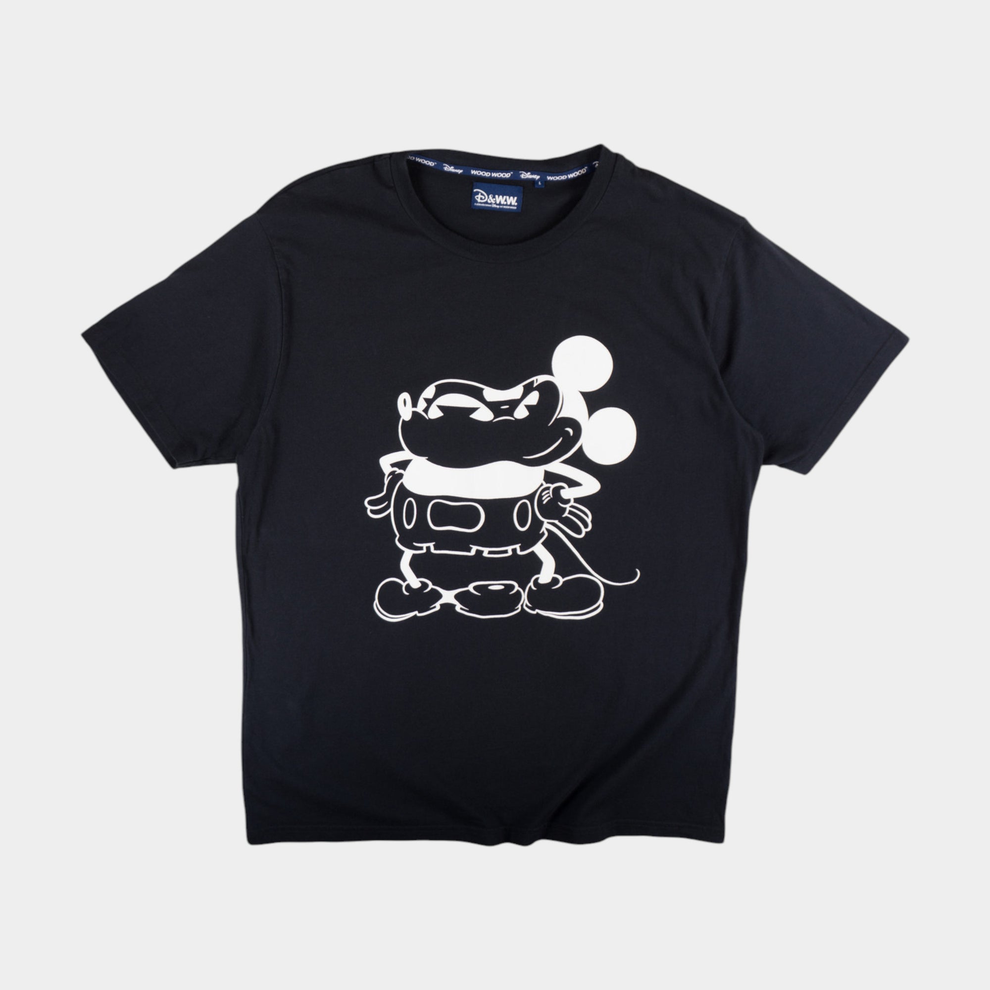 Disney x Wood Wood Черна Тениска с Графика