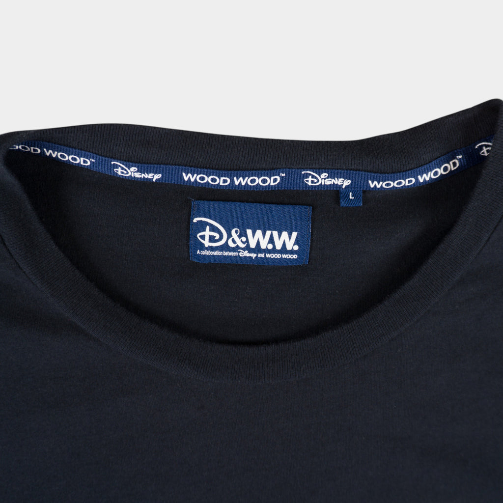 Disney x Wood Wood Черна Тениска с Графика