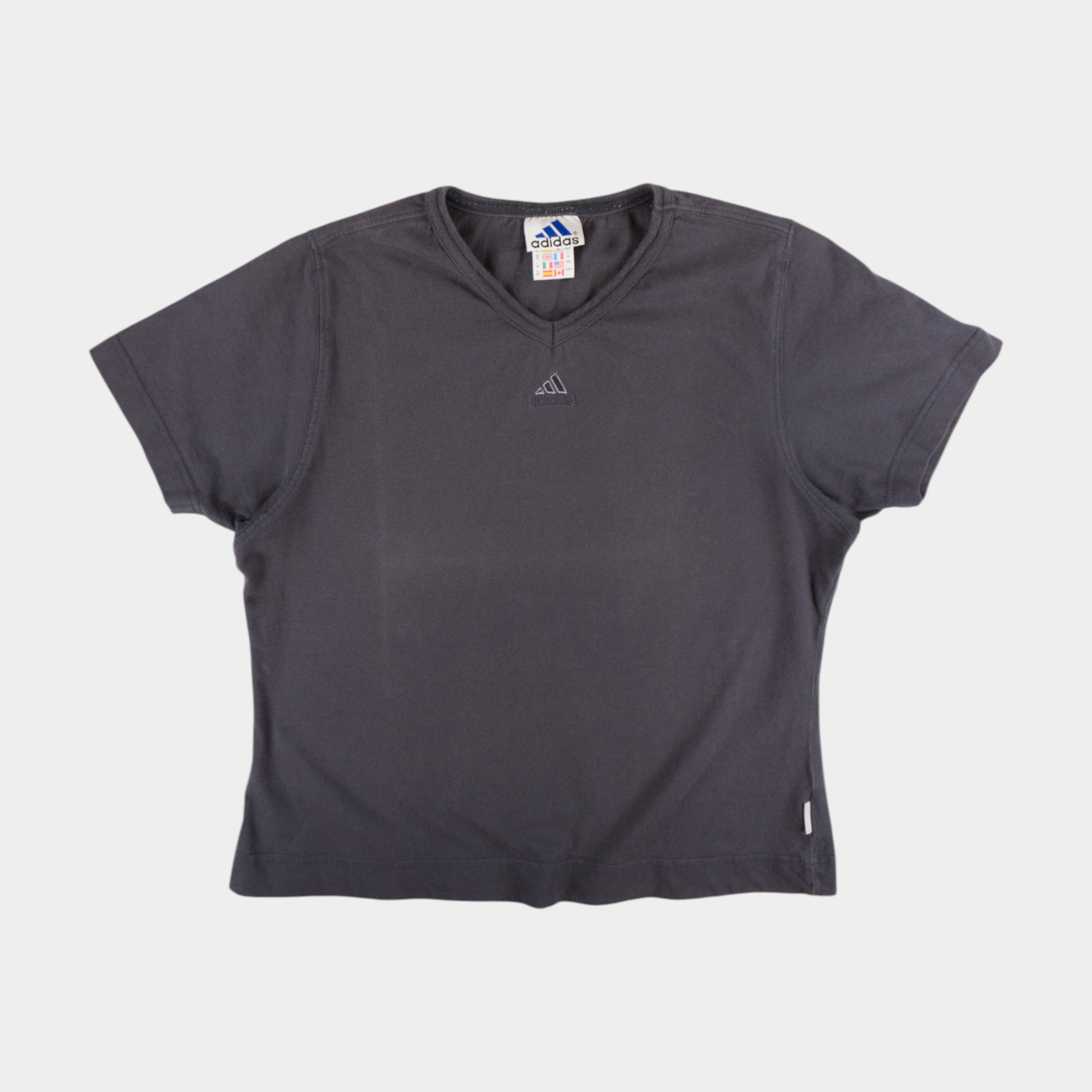 Adidas Винтидж 90-те Сива Тениска