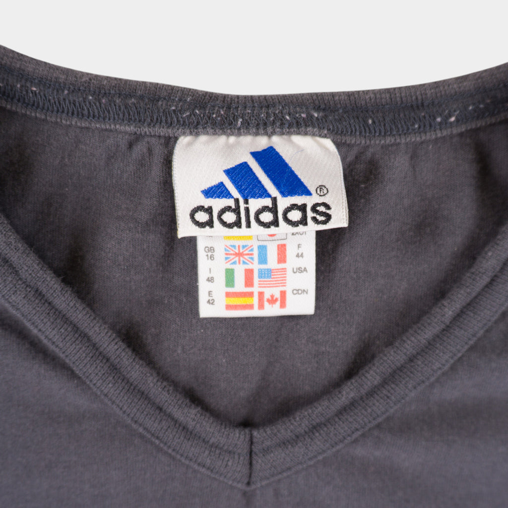 Adidas Винтидж 90-те Сива Тениска