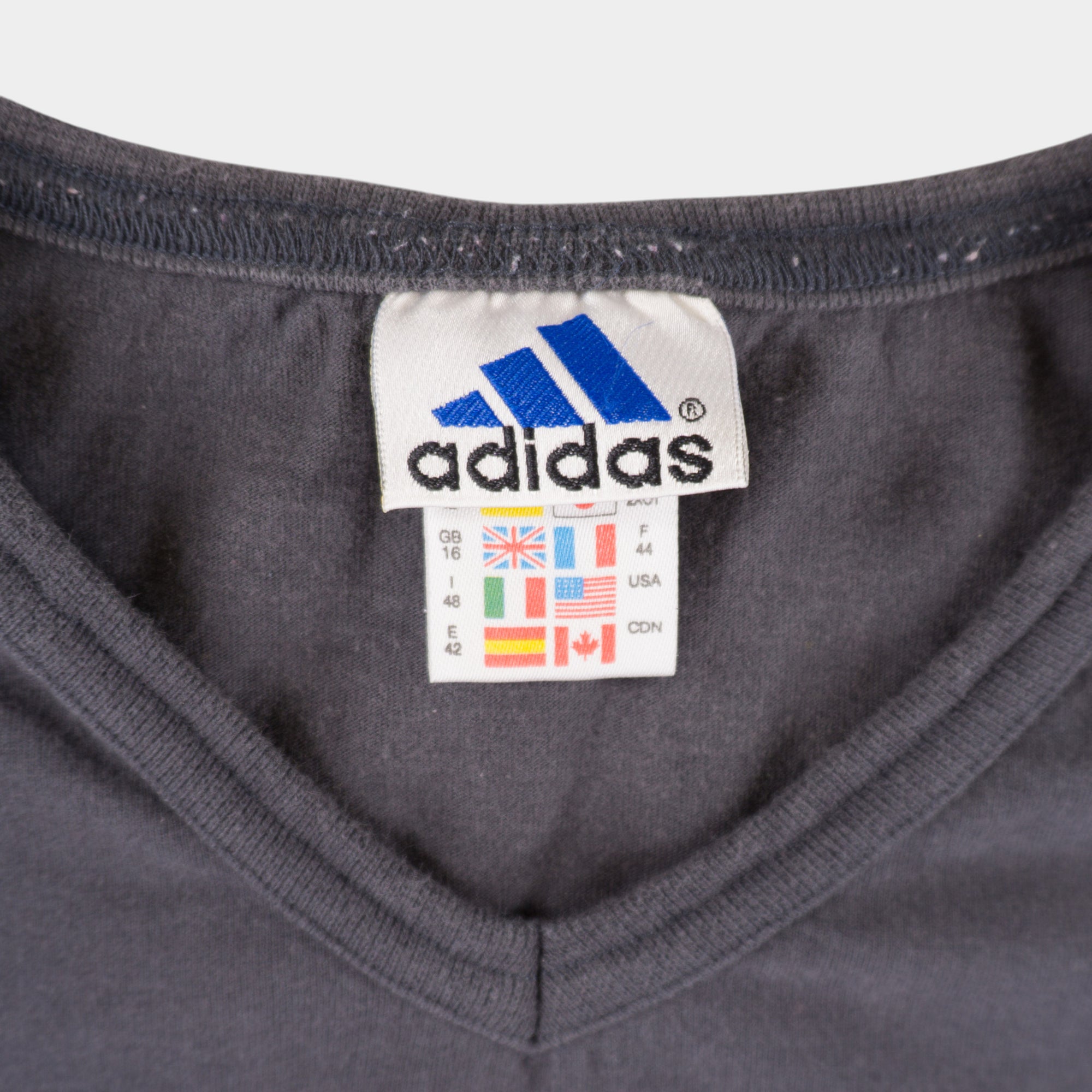 Adidas Винтидж 90-те Сива Тениска