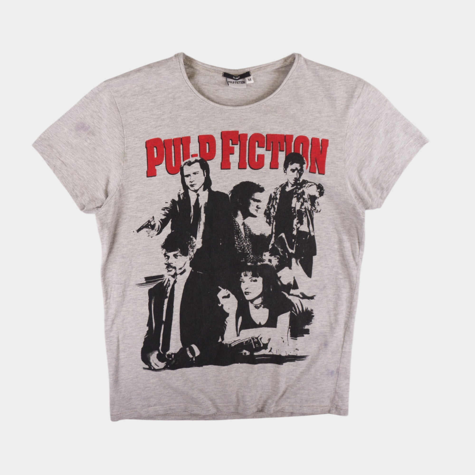 Pulp Fiction Сива Тениска с Графика