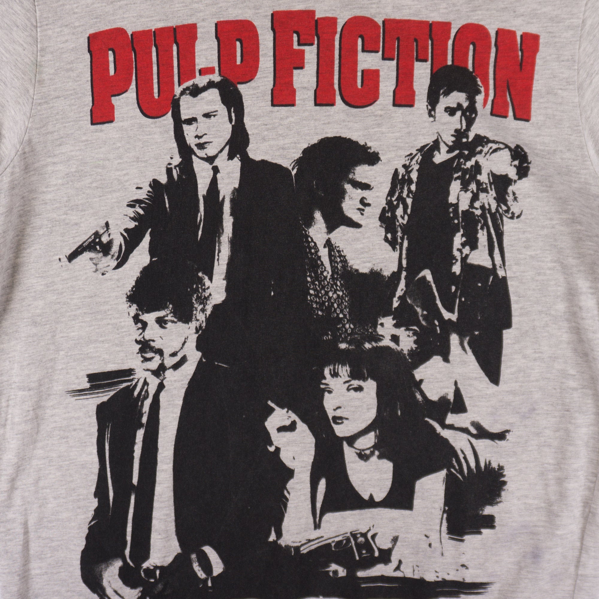 Pulp Fiction Сива Тениска с Графика