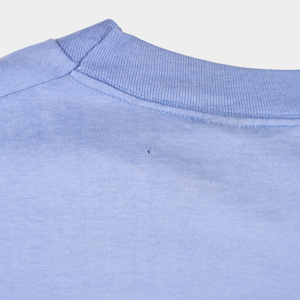 Fruit of The Loom Винтидж 90-те Единичен Шев Синя Тениска с Графика