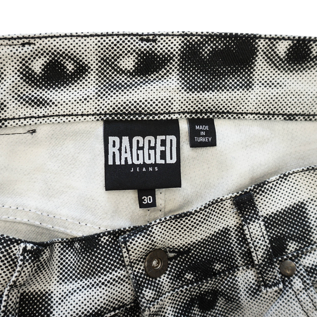 Ragged Eye Print Дънки