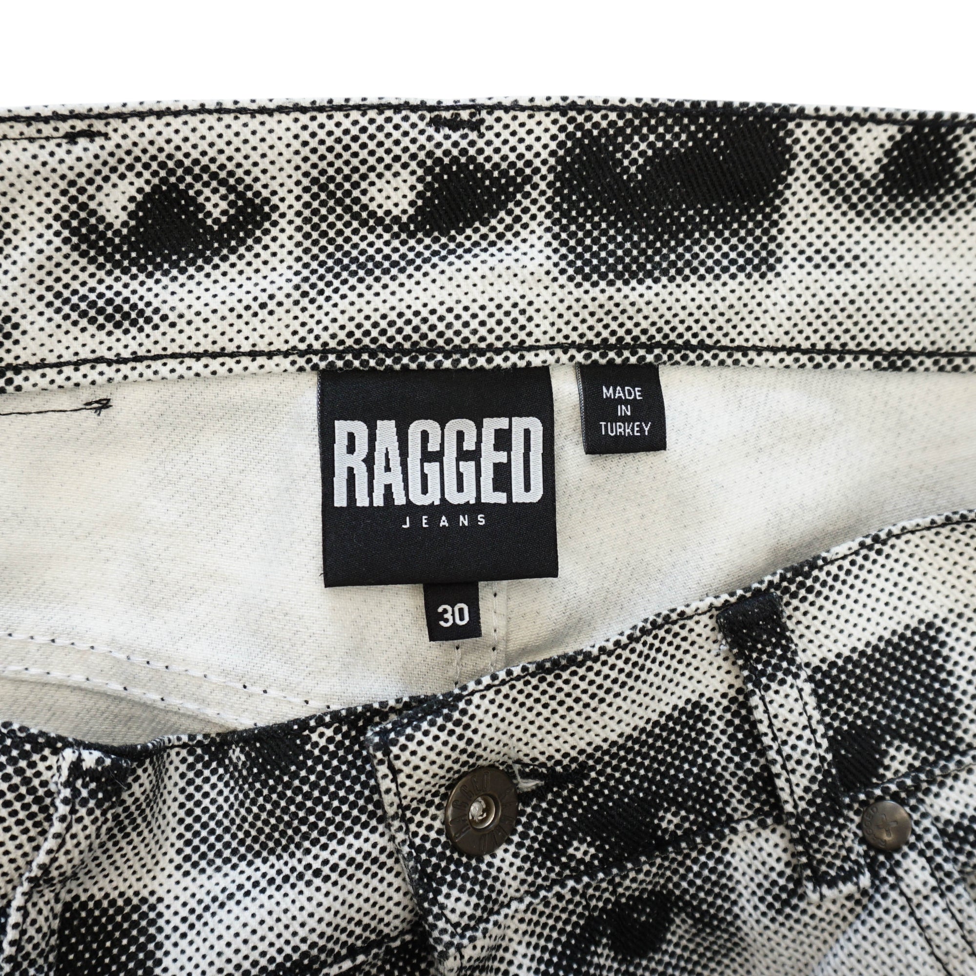 Ragged Eye Print Дънки