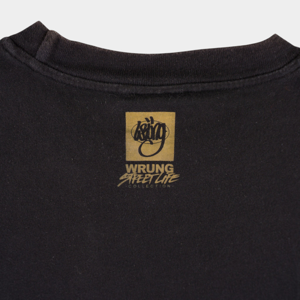 Wrung Винтидж 2000-те Черна Тениска с Графика