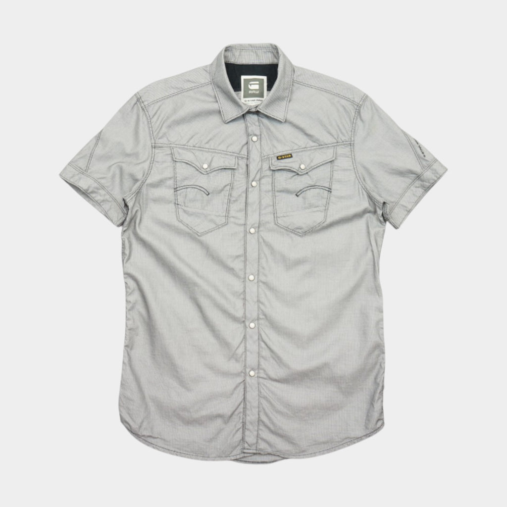 G-Star Raw Сива Риза с Къс Ръкав
