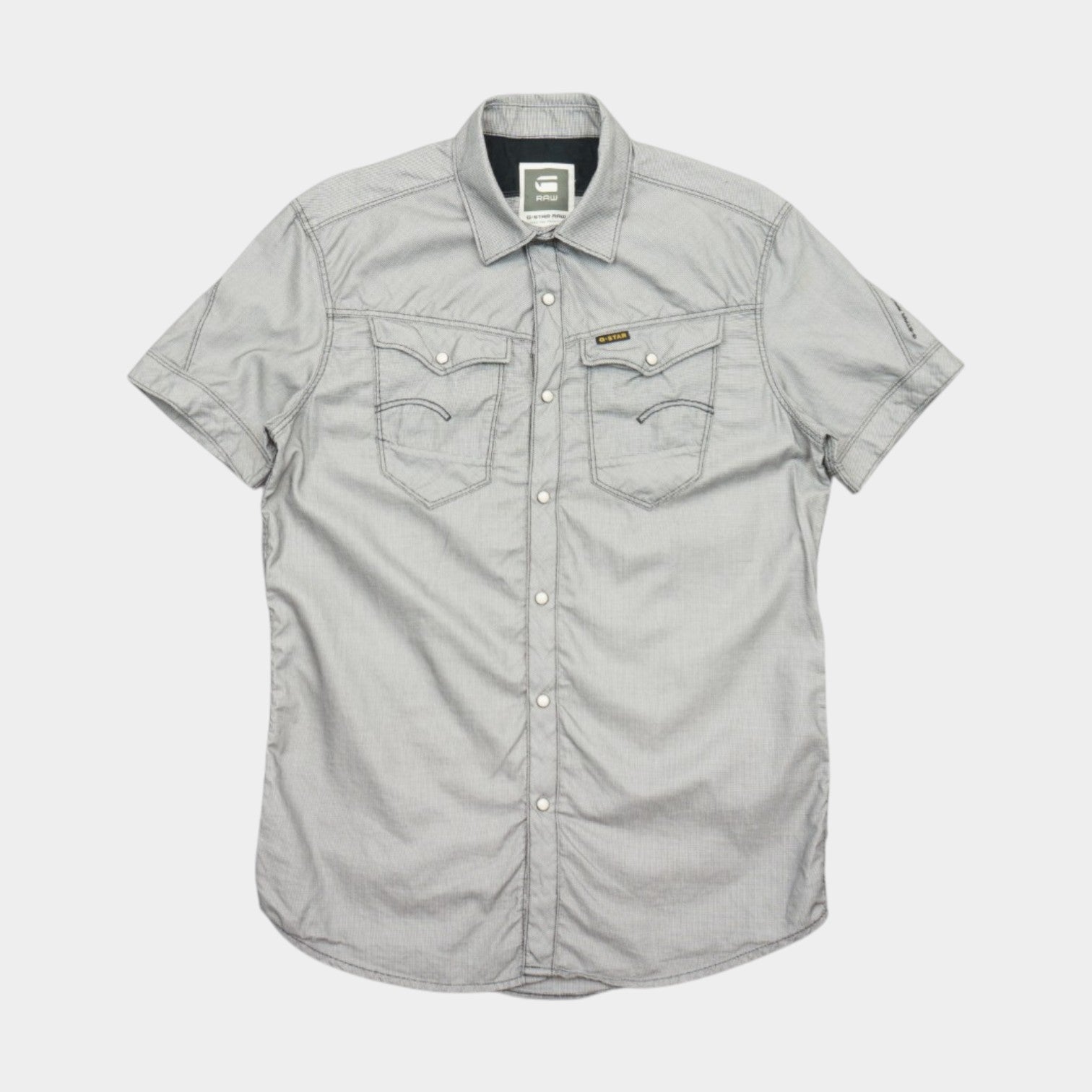 G-Star Raw Сива Риза с Къс Ръкав