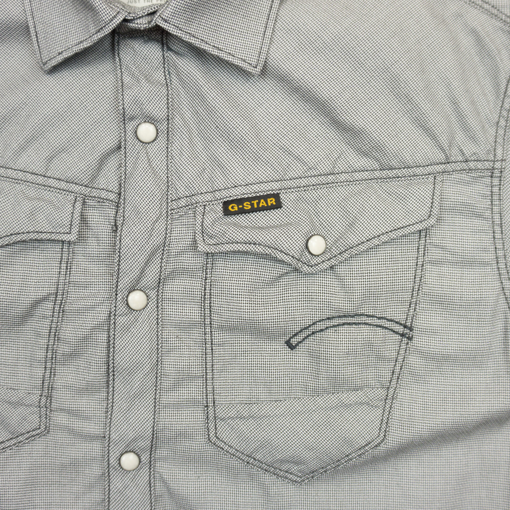 G-Star Raw Сива Риза с Къс Ръкав