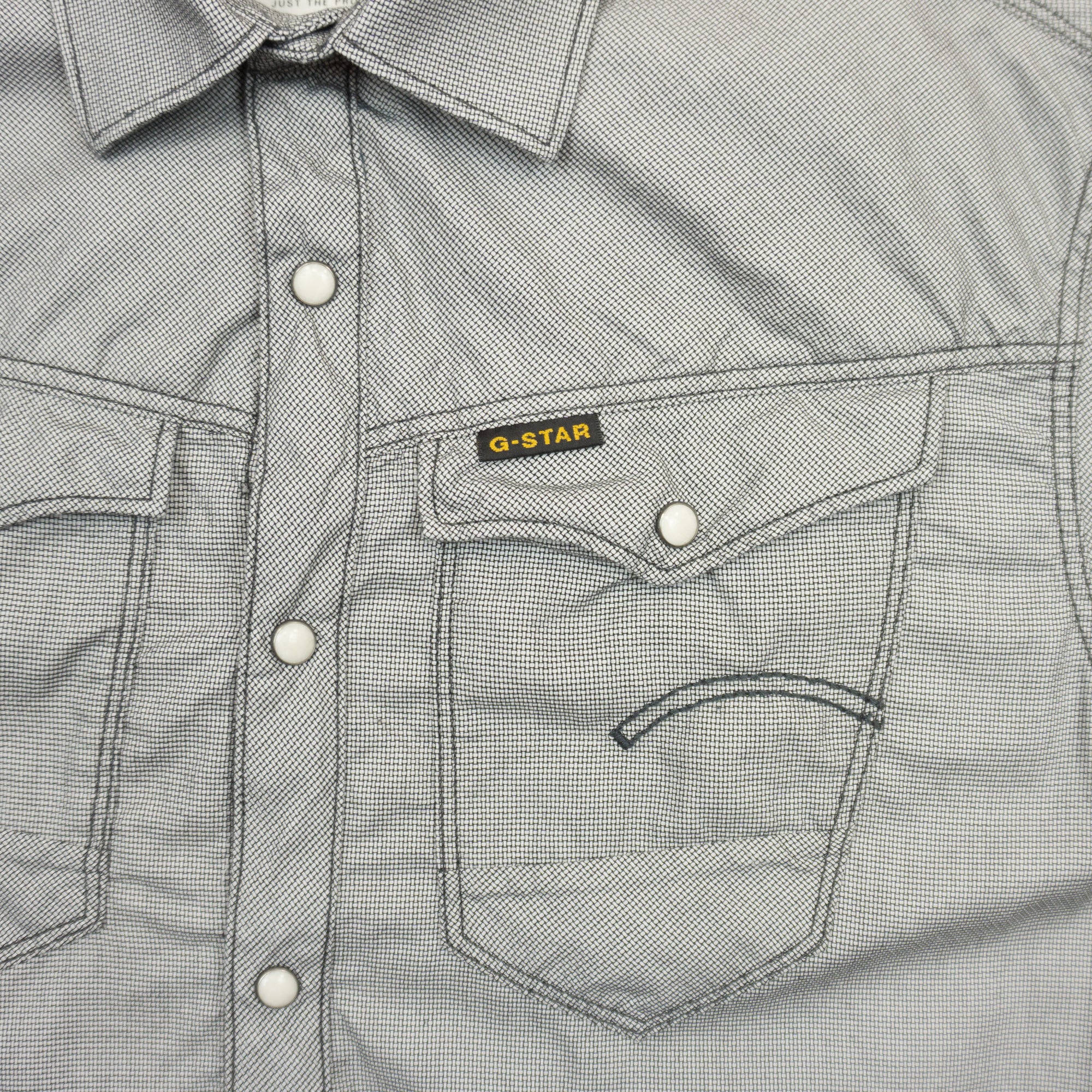 G-Star Raw Сива Риза с Къс Ръкав