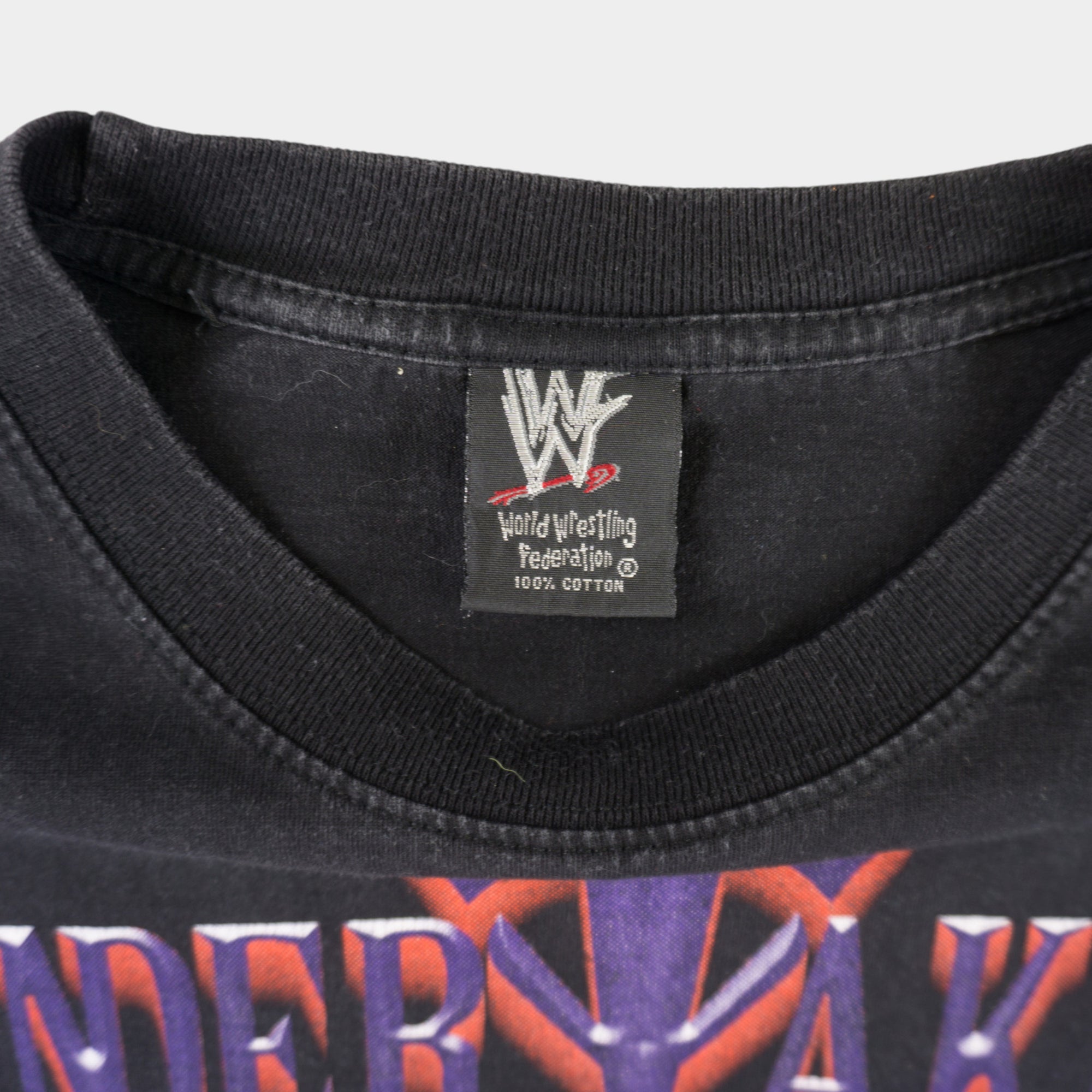 WWF Undertaker Винтидж 2000-те Черна Тениска с Графика
