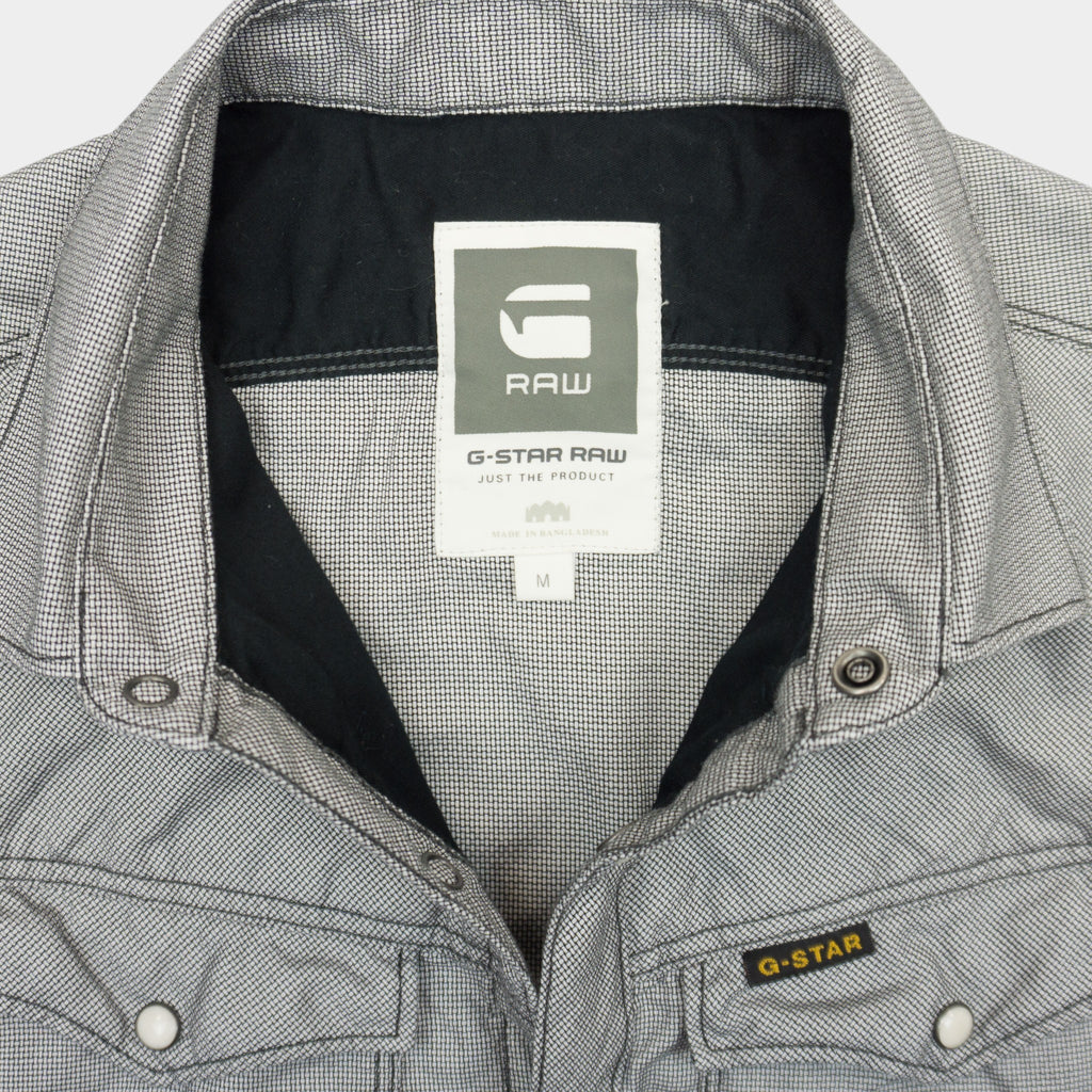 G-Star Raw Сива Риза с Къс Ръкав