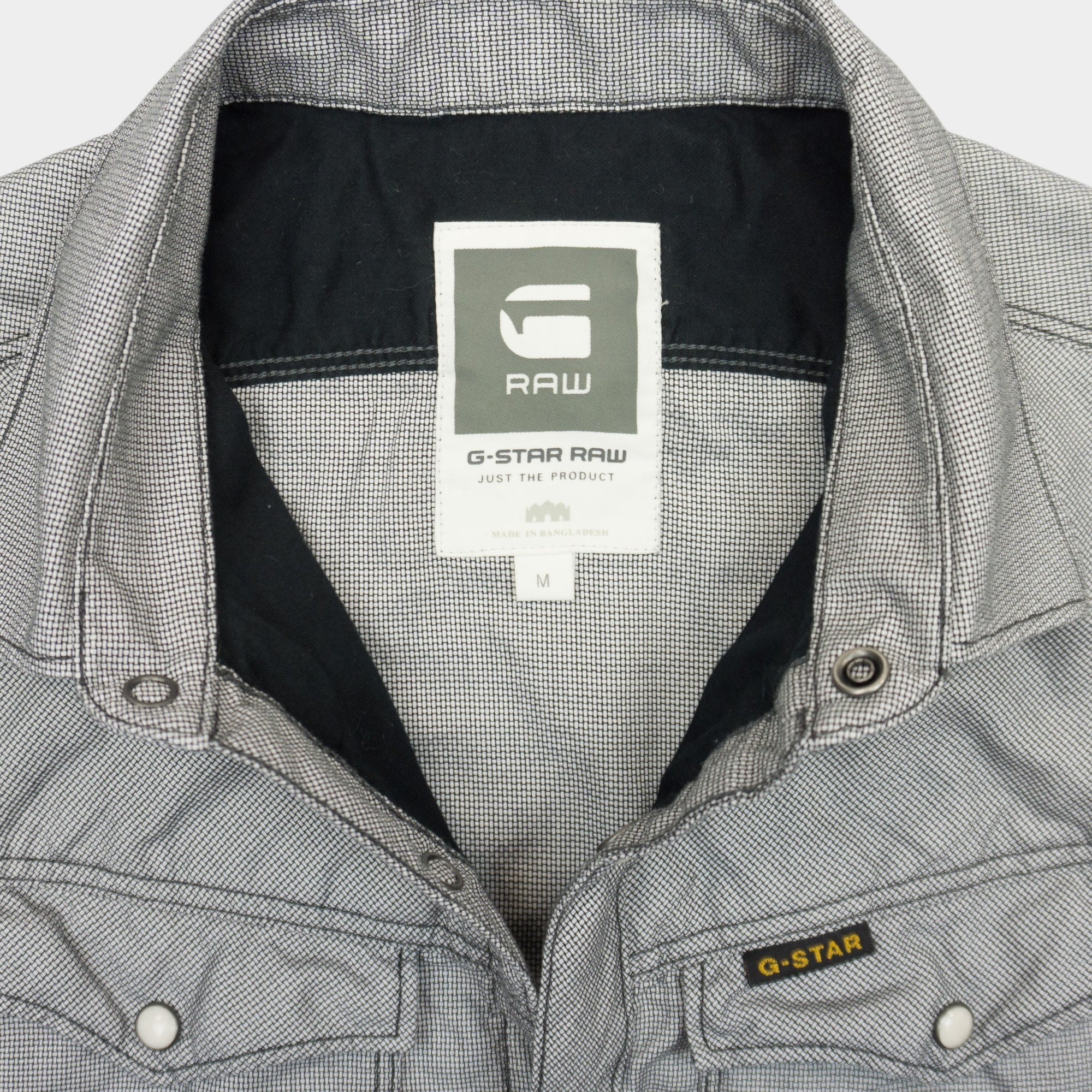G-Star Raw Сива Риза с Къс Ръкав