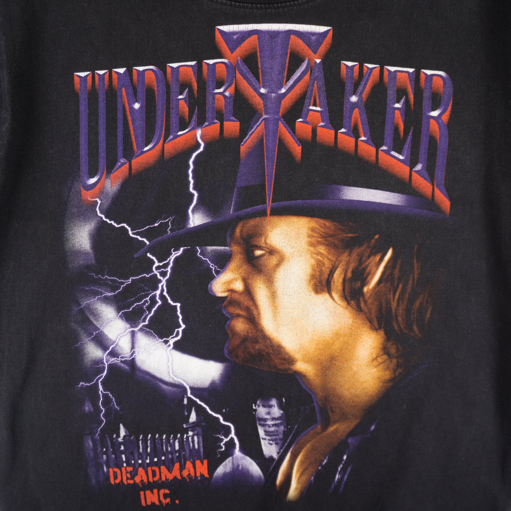 WWF Undertaker Винтидж 2000-те Черна Тениска с Графика