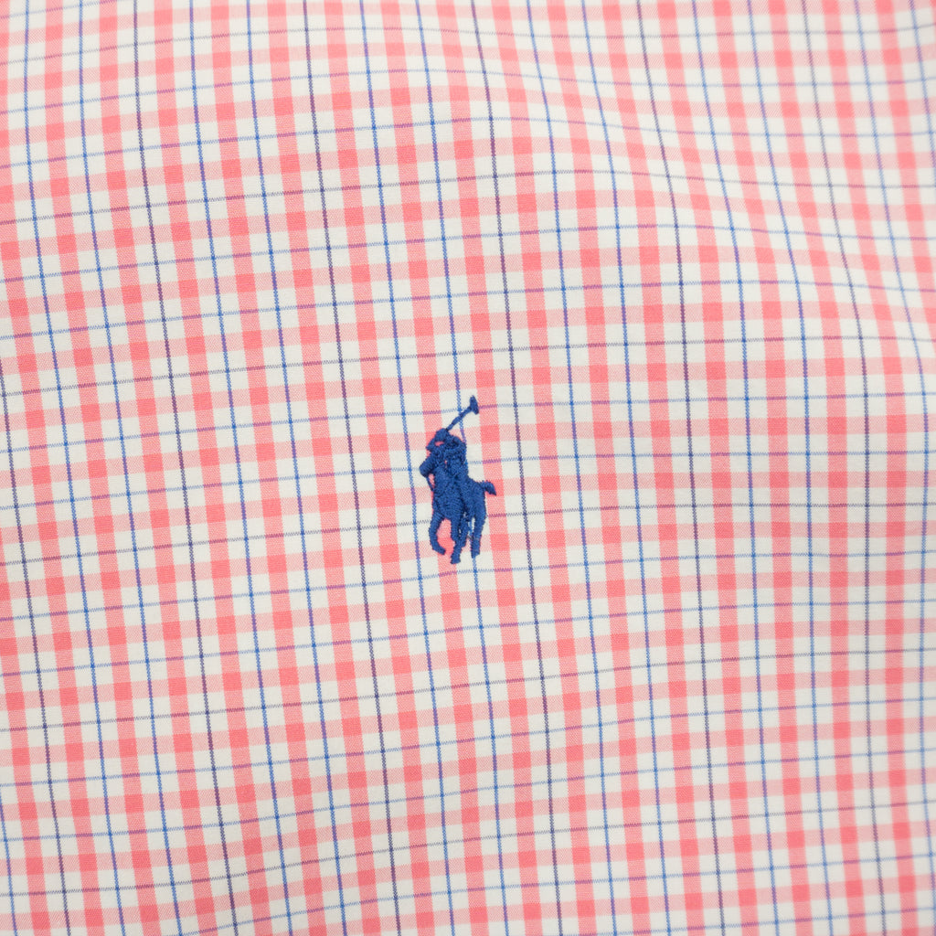 Ralph Lauren Vintage Карирана Риза с Дълъг Ръкав и Бродирано Лого