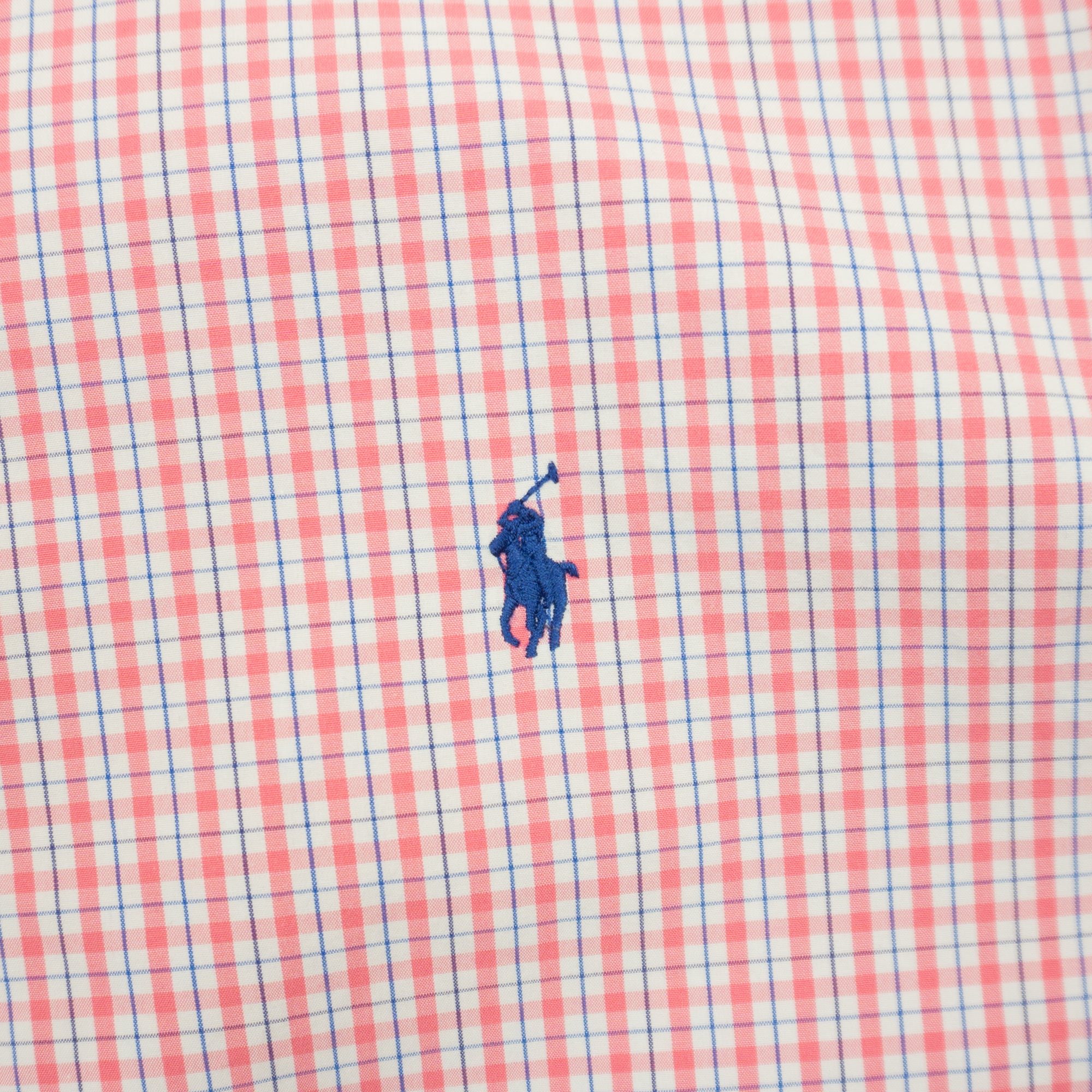Ralph Lauren Vintage Карирана Риза с Дълъг Ръкав и Бродирано Лого