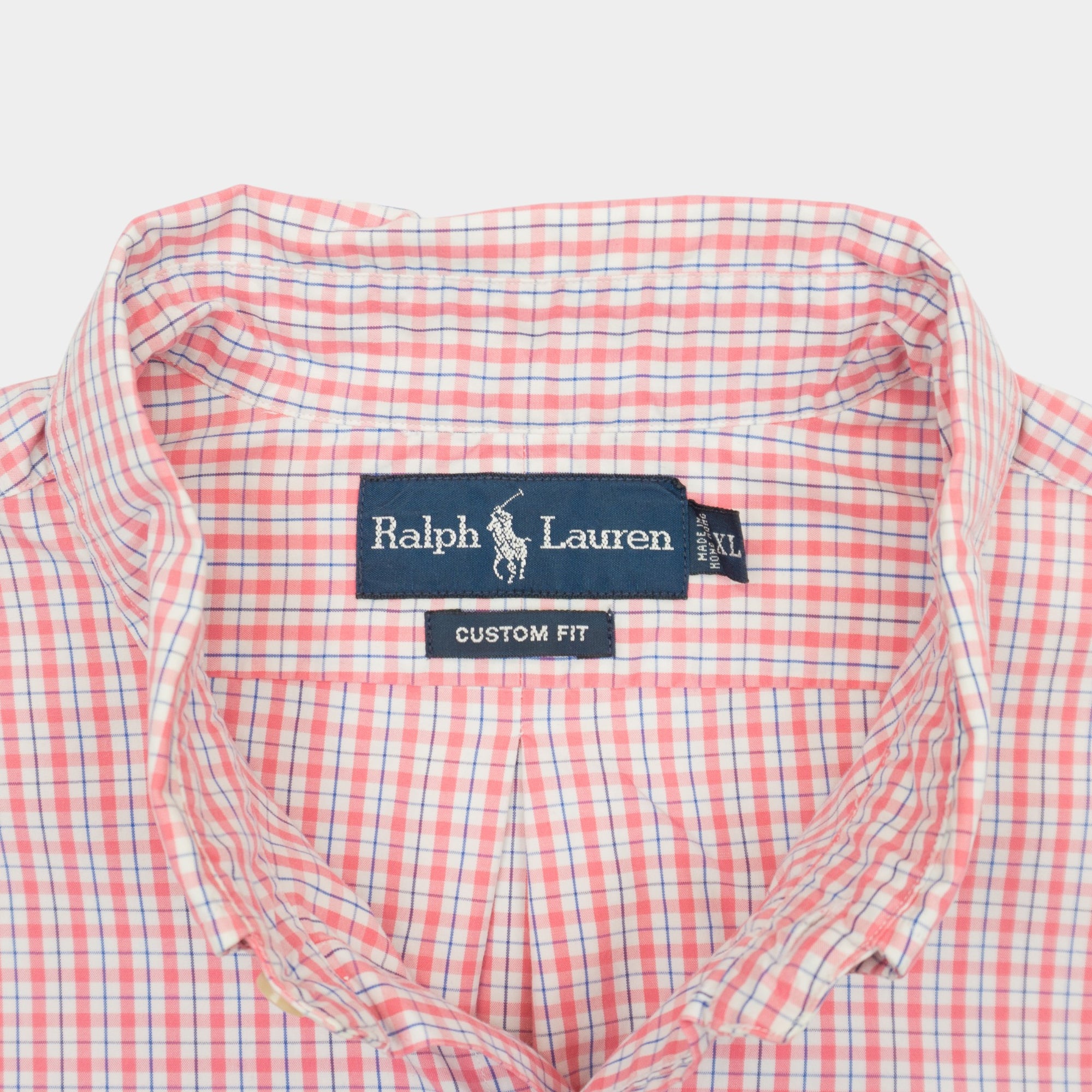 Ralph Lauren Vintage Карирана Риза с Дълъг Ръкав и Бродирано Лого