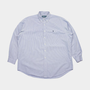 Ralph Lauren Vintage Карирана Риза с Дълъг Ръкав и Бродирано Лого