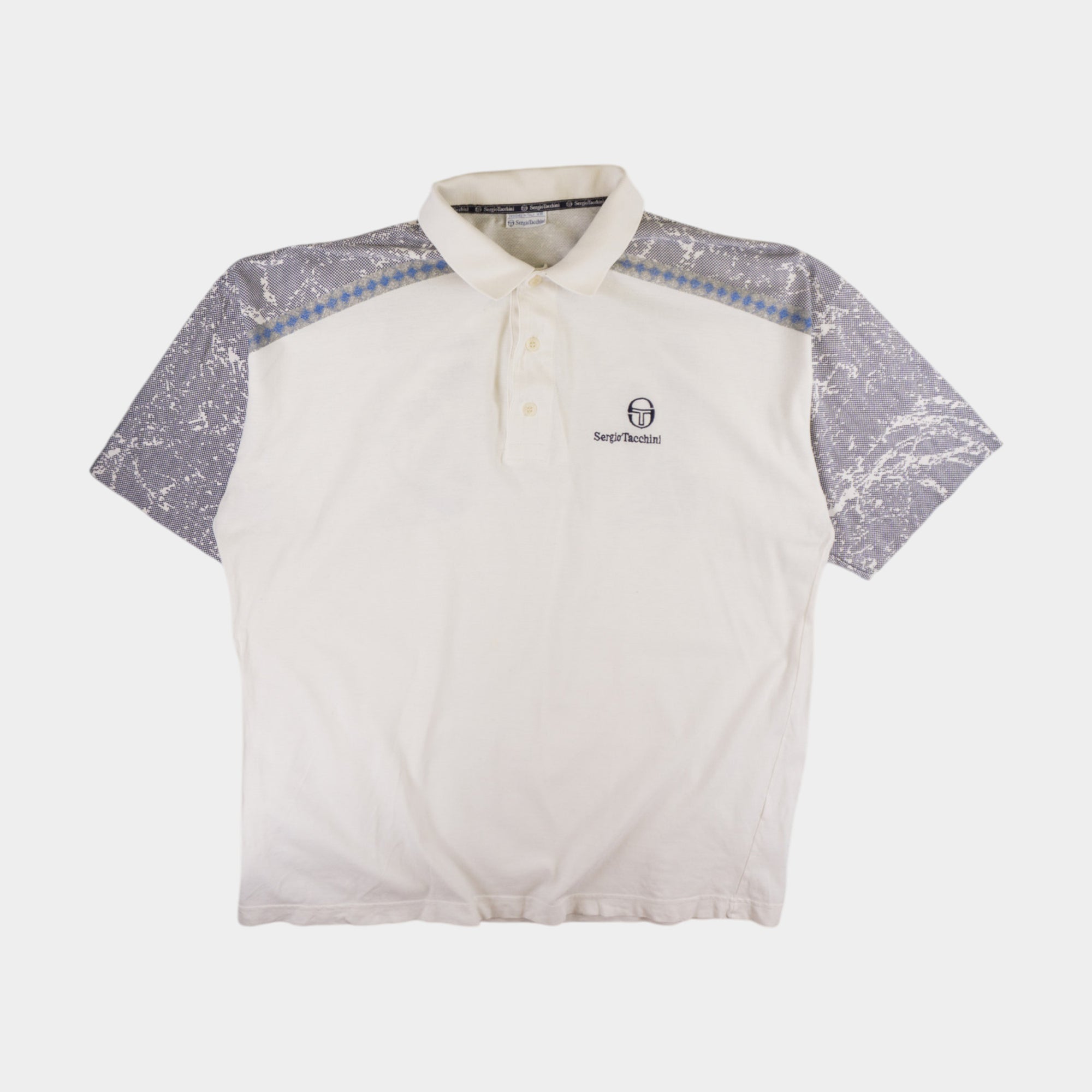 Sergio Tacchini Винтидж 80-те Тениска с Яка
