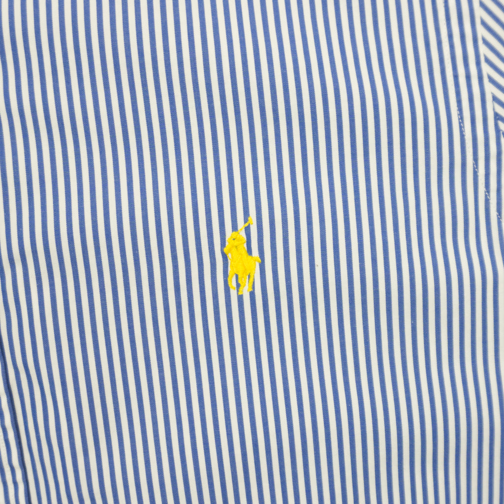 Ralph Lauren Раирана Риза с Къс Ръкав и Бродирано Лого