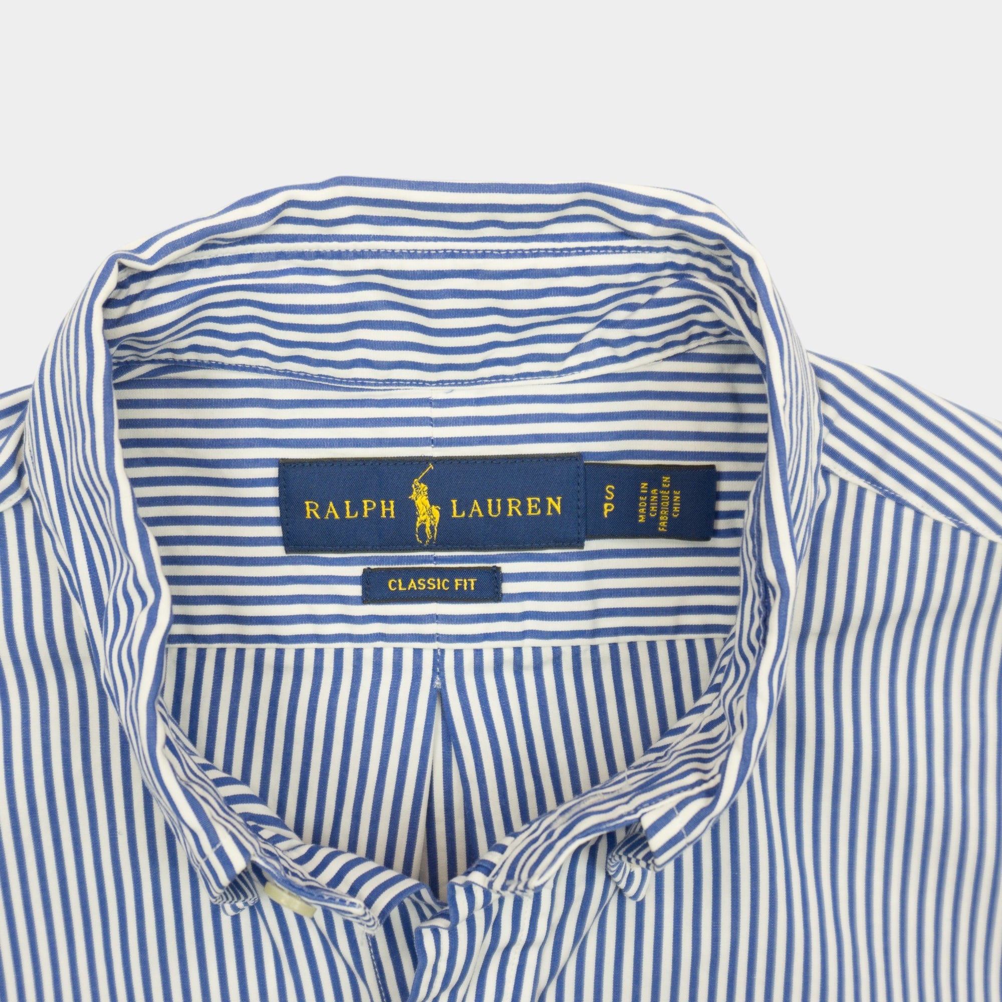 Ralph Lauren Раирана Риза с Къс Ръкав и Бродирано Лого