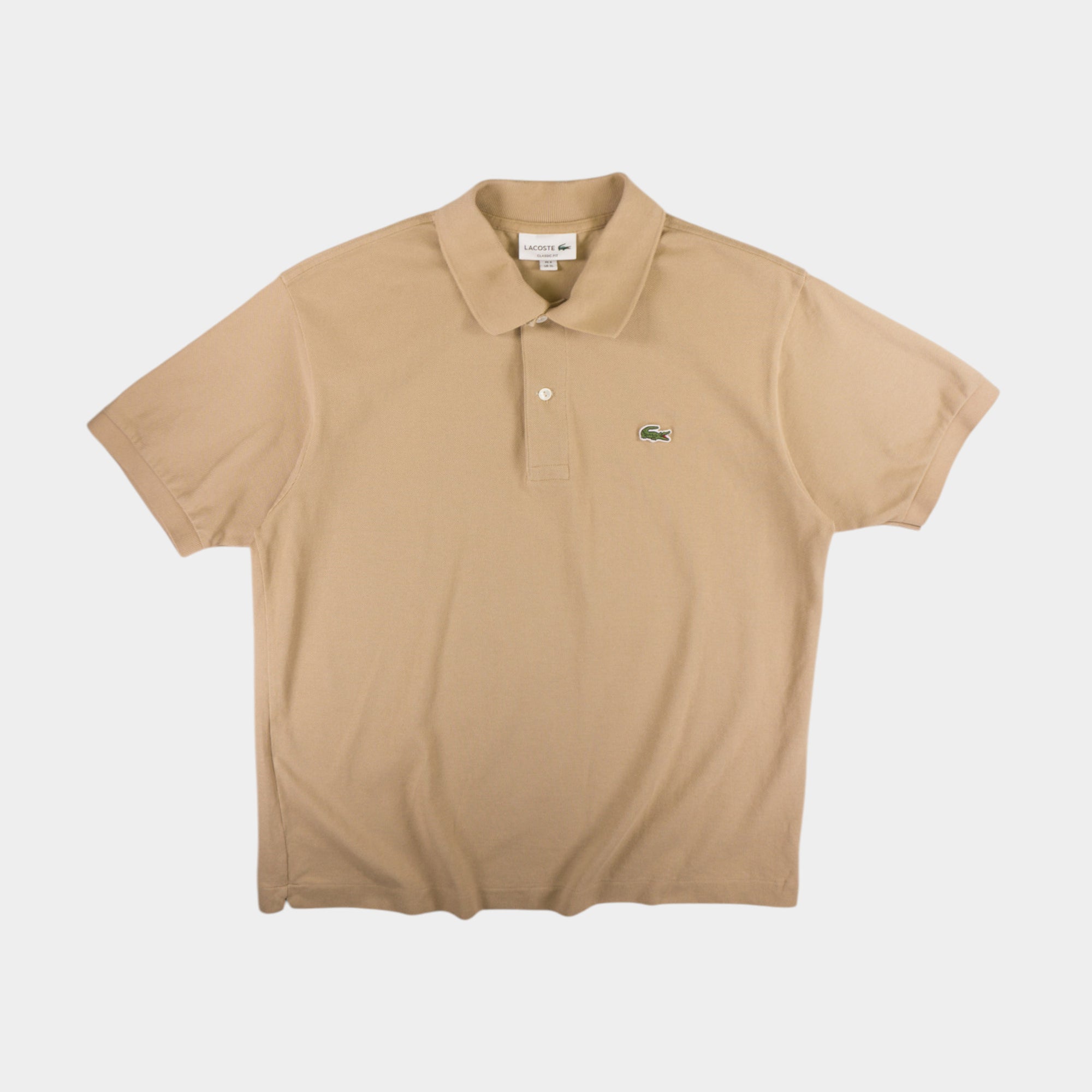 Lacoste Бежова Тениска с Яка